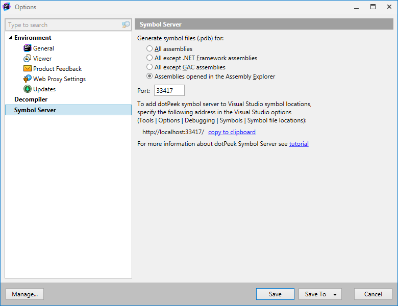 dotPeek settings